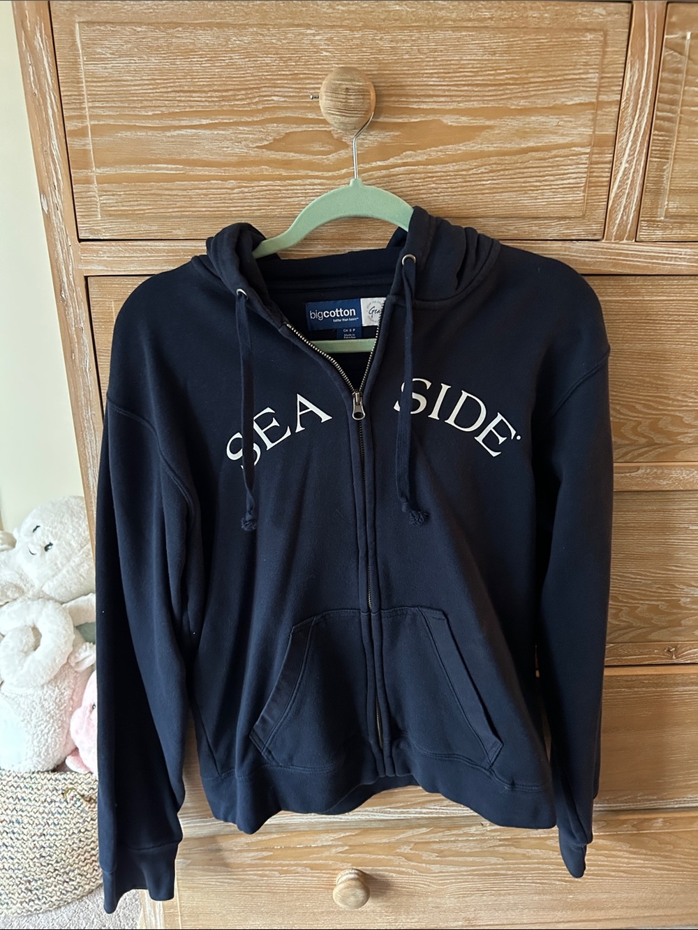 Big Cotton Navy "Seaside" Zip-Up Hoodie